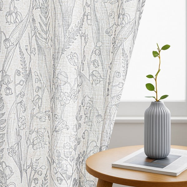 Svetlo siva zavesa 135x250 cm Selvetia – Restilo-image-2