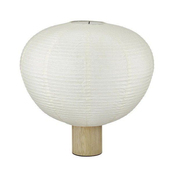 Bela/v naravni barvi namizna svetilka s papirnatim senčilom (višina 45 cm) Kami – Blomus