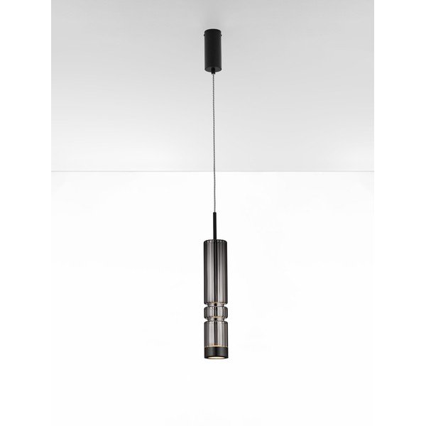 Siva steklena LED viseča svetilka ø 8 cm Bento – Nova Luce-image-2