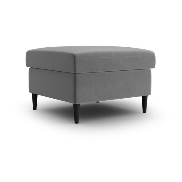 Svetlo siv žameten tabure Kyoto – Cosmopolitan Design-image-1