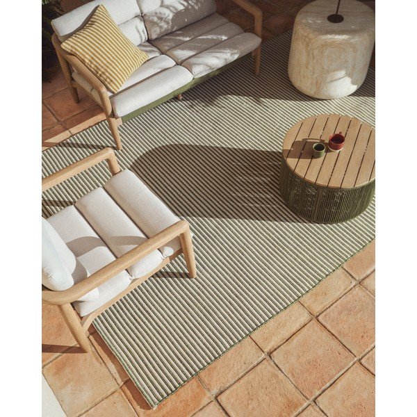 Zelen/bež oblazinjen vrtni kavč Menfi – Kave Home-image-3
