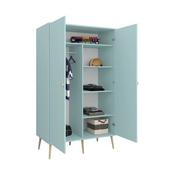 Turkizna otroška omara 113x190 cm Gaia - Tvilum-image-4