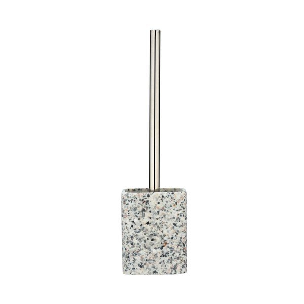 Belo- siva WC ščetka Wenko Terrazzo-image-1