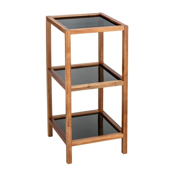 Steklena kopalniška polica v črni in naravni barvi 36x79 cm Fondi – Wenko-image-1