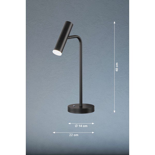 Črna LED zatemnitvena namizna svetilka (višina 48 cm) Stina – Fischer & Honsel-image-4