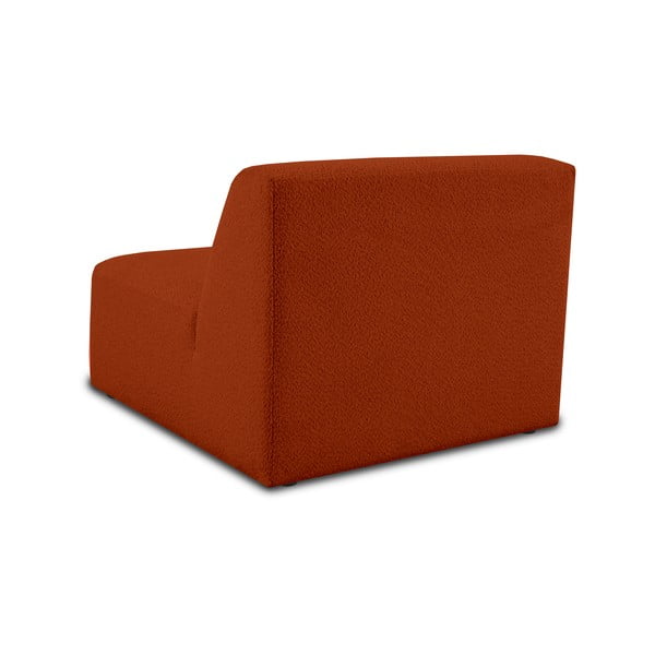 Opečnato oranžen modul za sedežno garnituro iz tkanine bouclé (sredinski modul) Roxy – Scandic-image-3