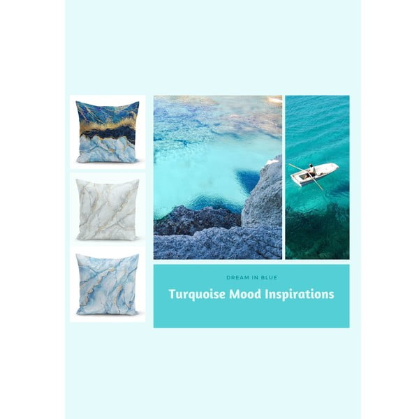 Komplet 3 prevlek za okrasne blazine Minimalist Cusion Covers Azuro Cassie, 45 x 45 cm-image-1