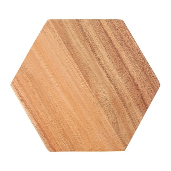 Deska za rezanje iz akacijevega lesa Premier Housewares Hexagon, 24 x 28 cm