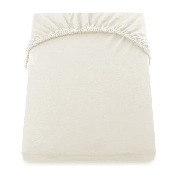 Kremno bela napenjalna rjuha iz jerseyja 240x200 cm Amber – DecoKing