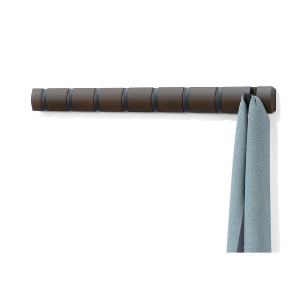 Temno rjav stenski obešalnik iz masivnega topola Flip – Umbra-image-4