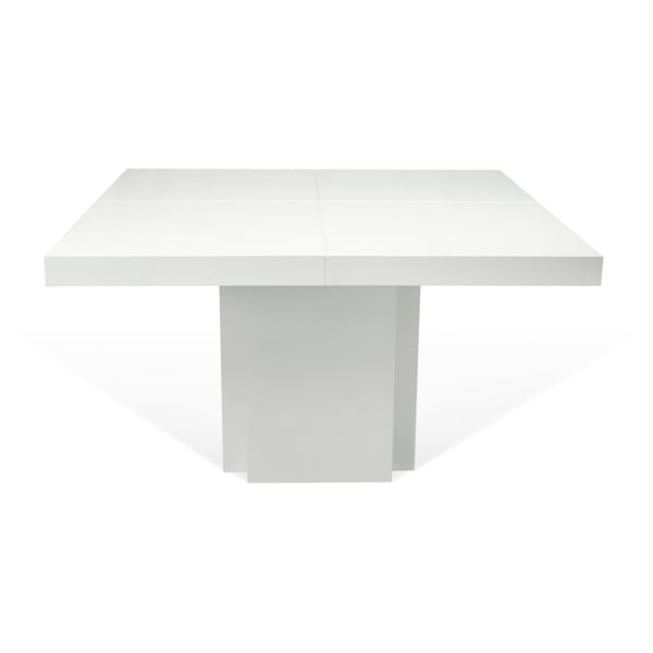 TemaHome Jedilna miza Dusk bela sijajna, 130 x 130 cm