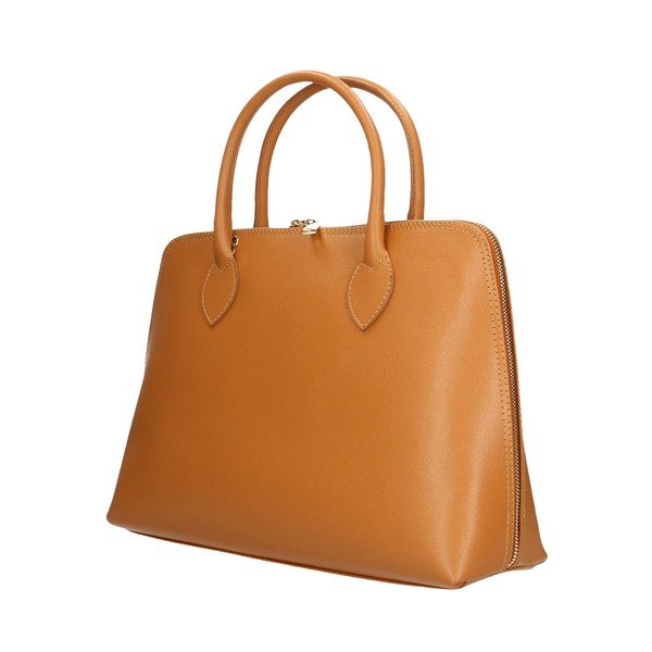 Rjava usnjena torbica Chicca Borse Arancio-image-2