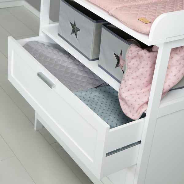 Bela otroška komoda s previjalnim pultom 75x100x87 cm Hamburg – Roba-image-3