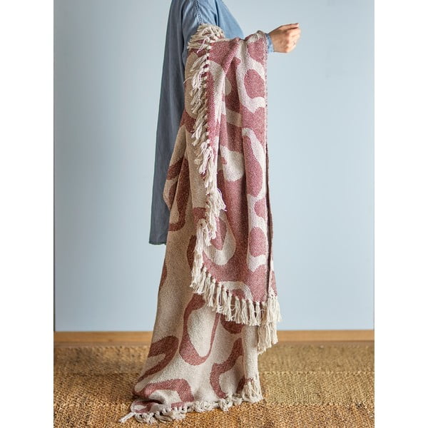 Rjava odeja iz recikliranega bombaža 130x160 cm Salobre – Bloomingville-image-1