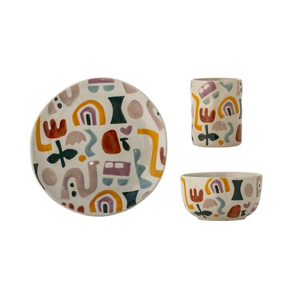 Otroški set posode 3 ks iz kamenine Filur – Bloomingville Mini