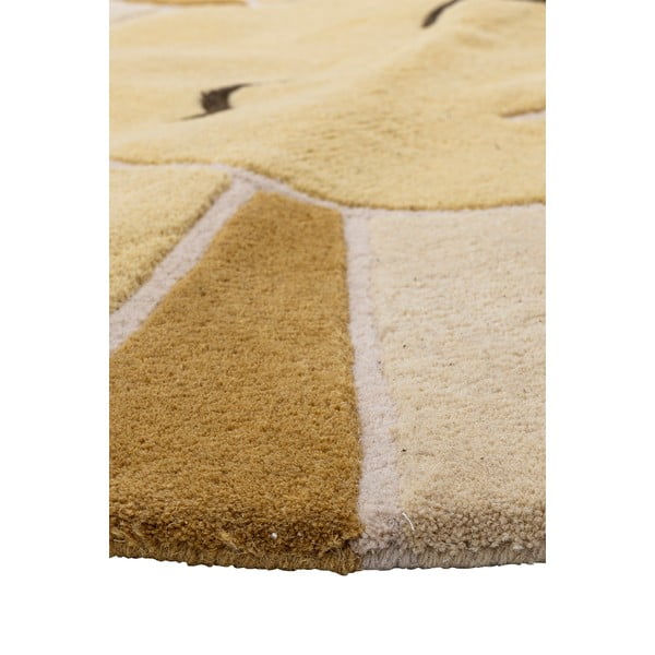 Bež-jantarna volnena otroška preproga ø110 cm Sun – Bloomingville Mini-image-3