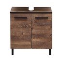 Rjava stenska omarica za pod umivalnik iz hrastovega dekorja 60x53 cm Set 374 - Pelipal