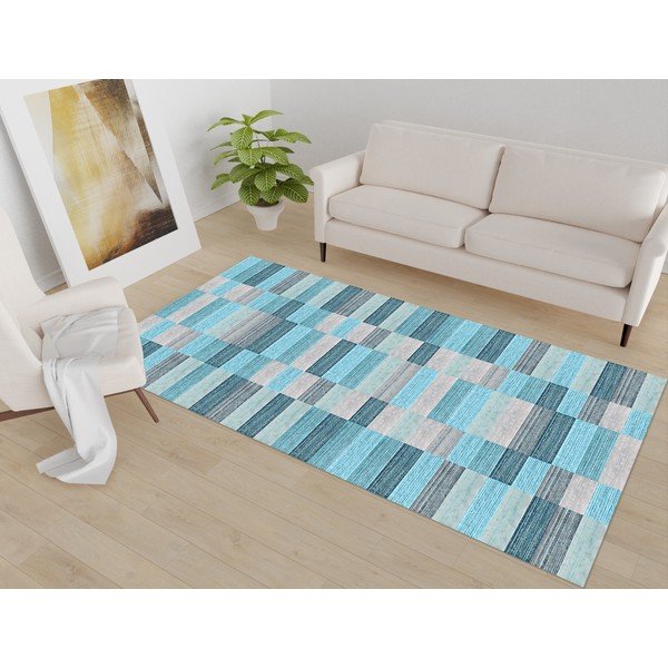 Modra pralna preproga 80x150 cm Hali – Vitaus-image-1