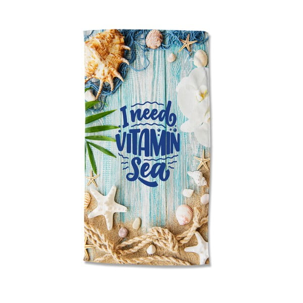 Žametna brisača za na plažo 100x180 cm Vitamin Sea – Good Morning