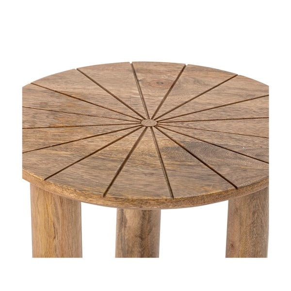 Okrogla stranska mizica iz masivnega manga ø 40 cm Stella – Bloomingville-image-3