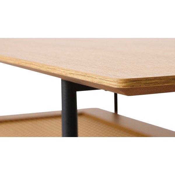 Klubska mizica v hrastovem dekorju v naravni barvi 55x110 cm Pensacola – Unique Furniture-image-3