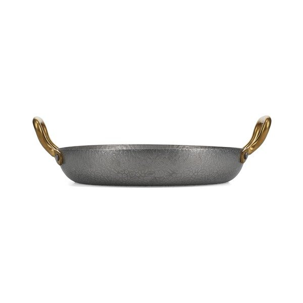 Servirni kovinski krožnik v srebrni barvi ø 24 cm Serve – BonBistro-image-3