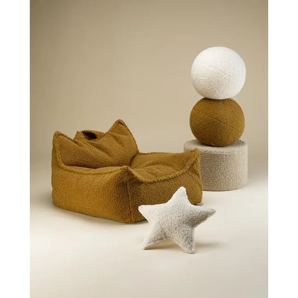 Rjava otroška blazina bouclé Ball – Wigiwama-image-2