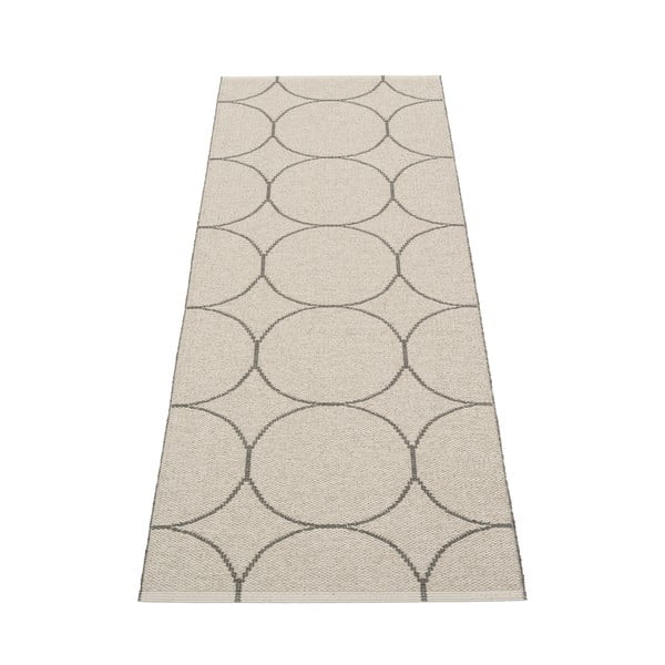 Temno siv zunanji in notranji tekač 70x200 cm Boo Charcoal Linen – Pappelina-image-1