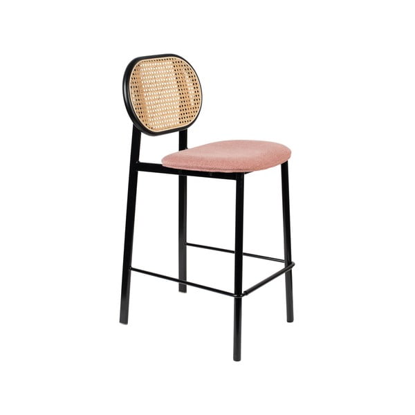 Črno-svetlo roza barski stolček 94 cm Spike - Zuiver