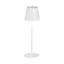 Bela LED namizna svetilka s kovinskim senčilom (višina 36,5 cm) Viletto – Fischer & Honsel