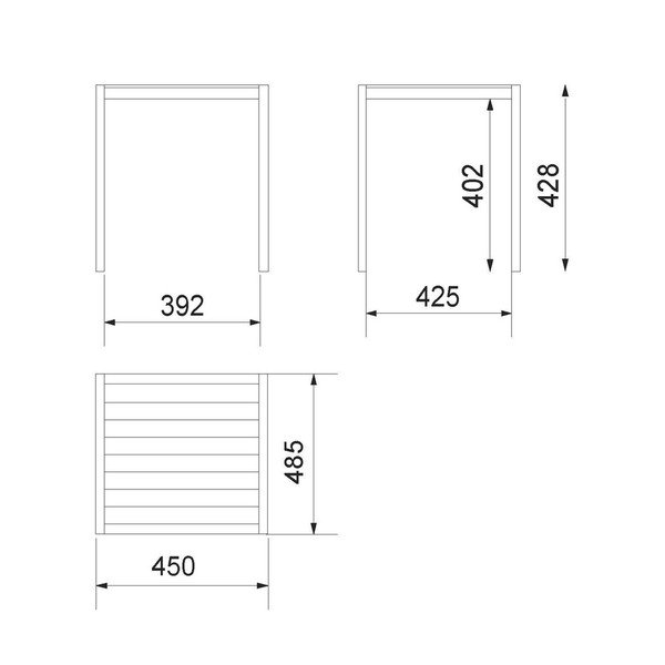 Aluminijasta vrtna mizica 45x50 cm Baja – LDK Garden-image-4