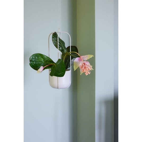 Komplet 2 svetlo sivih železnih visečih cvetličnih lončkov Hübsch Juro-image-1