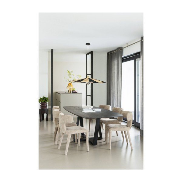 Jedilna miza s hrastovo mizno ploščo 100x220 cm Tablo – WOOOD-image-1
