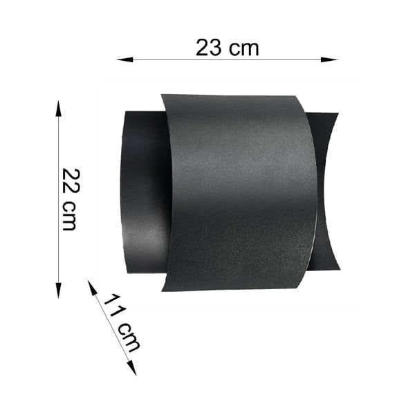 Črna stenska svetilka Sollux Forgmi-image-2