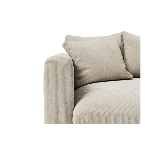 Kremno beli žametni fotelj Comfy - Scandic-image-1
