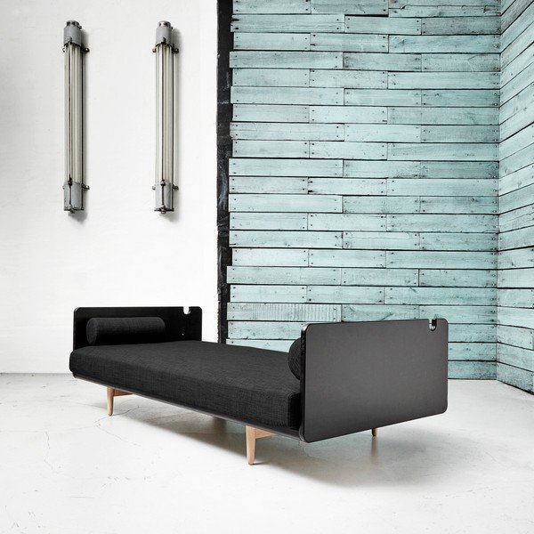 Raztegljiv kavč Karup Deva Black/Raw Oak/Dark-image-2