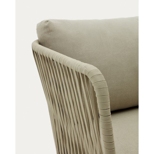 Kaki zelen jeklen vrtni kavč Saconca – Kave Home-image-2