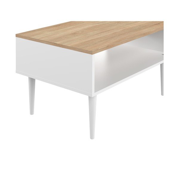 Bela mizica s ploščo v hrastovem dekorju 80x47 cm Horizon - TemaHome -image-4