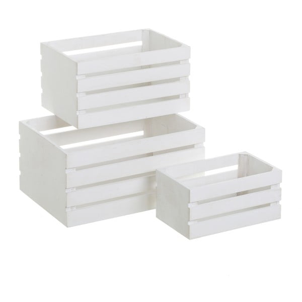 Bele škatle za shranjevanje v kompletu 3 ks 31x23x15 cm – Casa Selección
