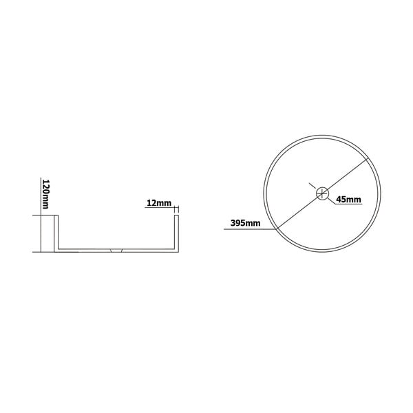 Črn steklen okrogel umivalnik ø 39,5 cm Maragua – Sapho-image-3