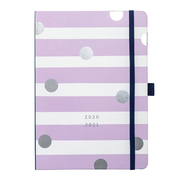 Vijolično-bel dnevnik od avgusta 2020 do avgusta 2021 Busy B Lilac Lemonade-image-2