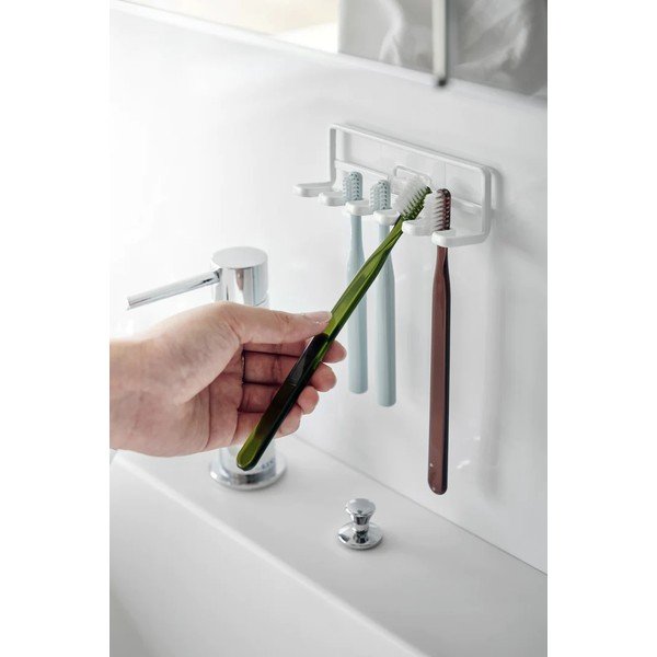 Belo kovinsko držalo za zobne ščetke z namestitvijo brez vrtanja Film Hook – YAMAZAKI-image-2