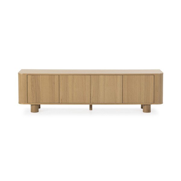 TV omarica v hrastovem dekorju v naravni barvi 180x50,5x40 cm Padoc – MOME