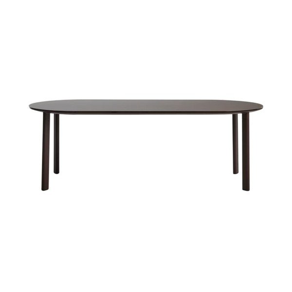 Vrtna miza s stekleno mizno ploščo 100x230 cm Erice – Kave Home-image-3
