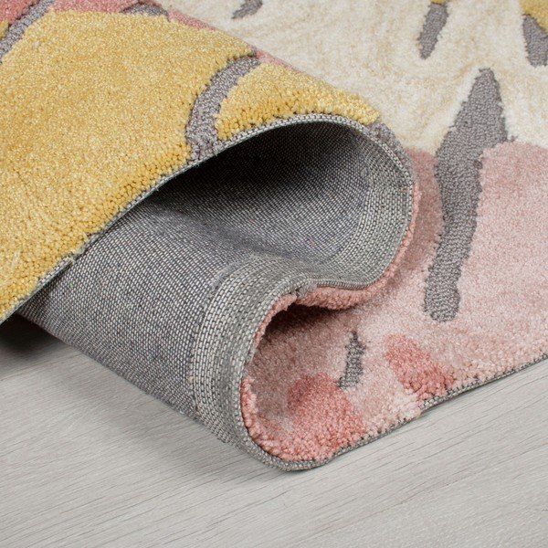 Roza-rumena preproga Flair Rugs Woodgrain, 120 x 170 cm-image-1