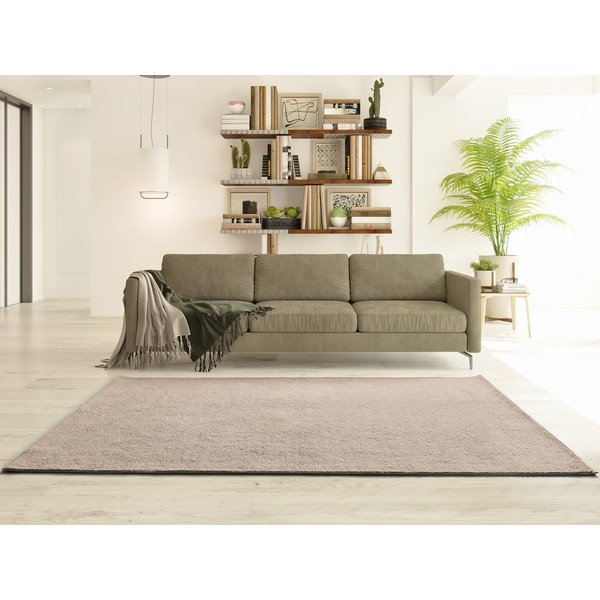 Bež preproga iz mikrovlaken 120x170 cm Coraline Liso – Universal-image-2