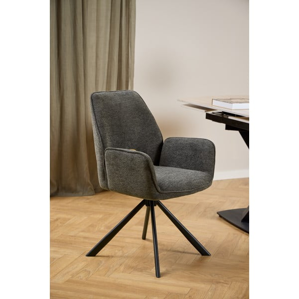 Temno siv jedilni stol z nasloni za roke Graham – Actona-image-1