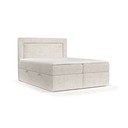Kremno bela boxspring postelja s prostorom za shranjevanje 200x200 cm Imagine – Maison de Rêve