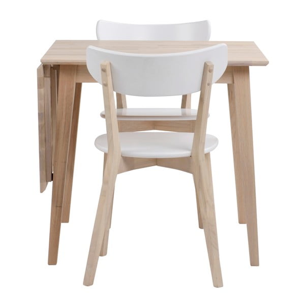 Raztegljiva jedilna miza iz mat lakiranega hrastovega lesa Rowico Filippa, 80 x 80 cm-image-2