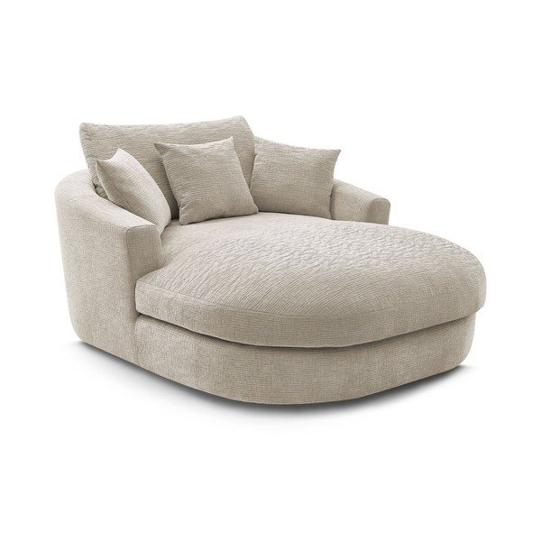 Bež fotelj iz šenilje Belem – Bobochic Paris